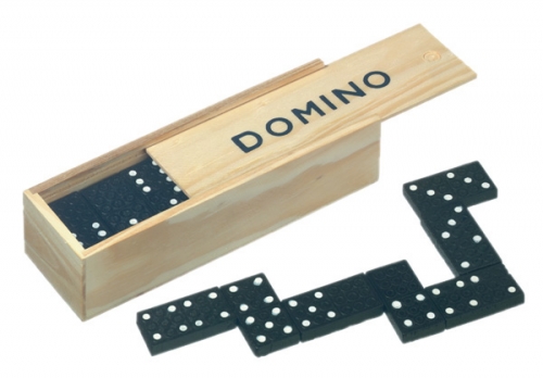 ZAB/GRA DOMINO W DREWNIANYM ETUI (300)