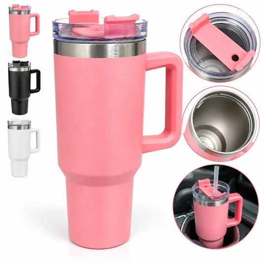 AGD/KUBEK TERMICZNY UCHWYT, SŁOMK Poj. 1200ml (25) -zdjęcie numer 1