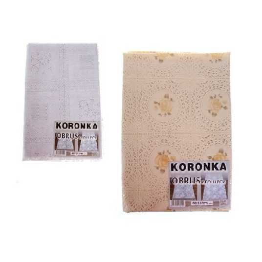 AGD/OBRUS KORONKOWY Z FOLI PCV Wym.80x137cm.*BR* -zdjęcie numer 1