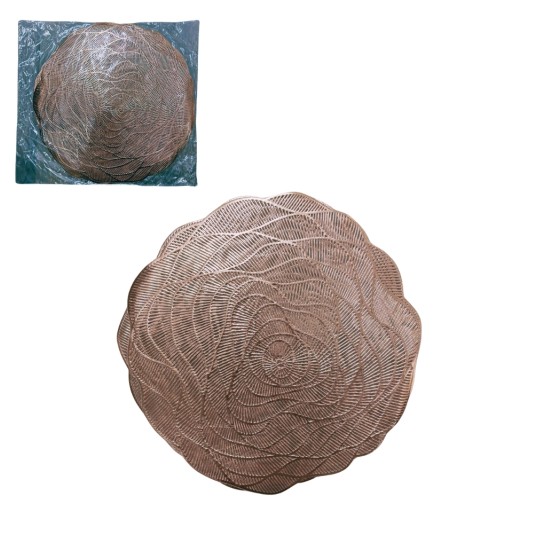 AGD/PODKŁADKA OKR. śr.38cm AŻUR, MIEDZIANA(12/300) -zdjęcie numer 1