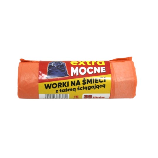 AGD/WORKI NA ŚMIECI 15szt. 35L.z Taśmą (100) -zdjęcie numer 1