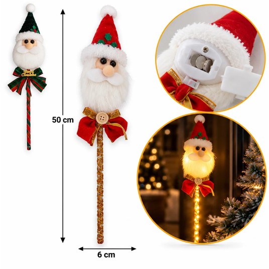 BOŻ/DEKORACAJA NA PIKU LED NA BATERIE 50cm. (96) -zdjęcie numer 1