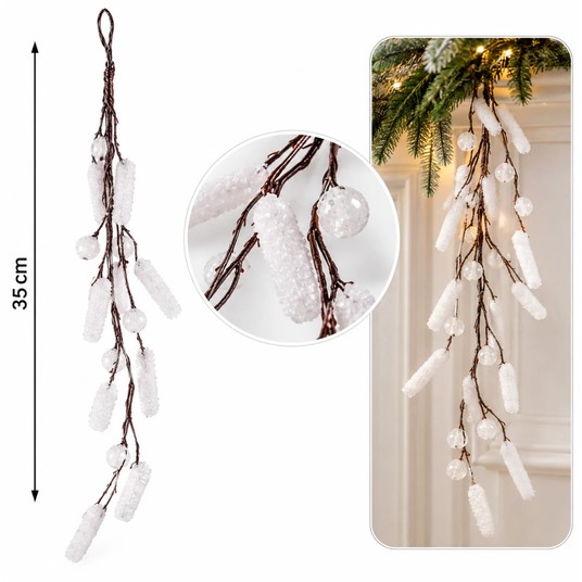 BOŻ/GAŁĄZKA OZDOBNA ZWIS dł.35cm (1/60) *BR* -zdjęcie numer 1