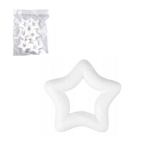 BOŻ/GWIAZDKI STYROPIANOWE wys.6,5cm kpl.6szt (500) -zdjęcie numer 1