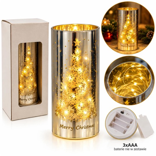 BOŻ/LAMPION, ŚWIECZKA LED NA BATERIE 15cm. (60) -zdjęcie numer 1