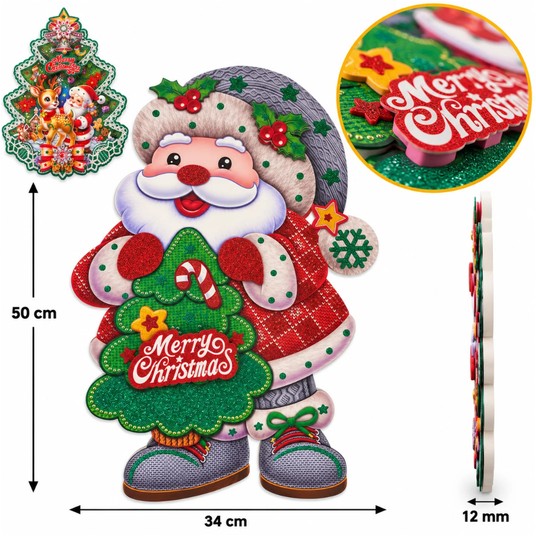 BOŻ/NAKLEJA DO OKNA 3D z PAPERU 50cm. (200) -zdjęcie numer 1