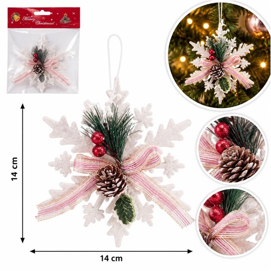 BOŻ/OZDOBA CHOINKOWA GWIAZDA śr. 14cm (600) -zdjęcie numer 1