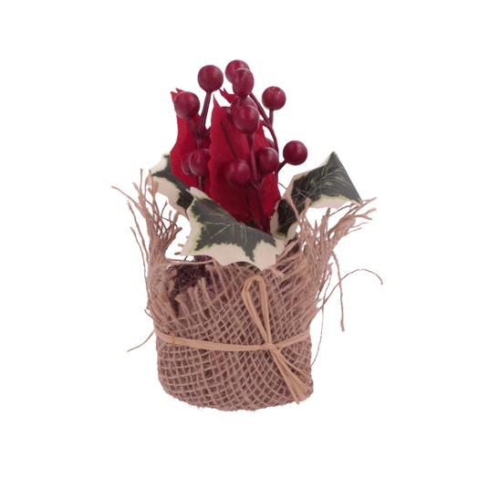 BOŻ/STROIK ŻURAWINA W JUCIE wys.15cm 3089772 (1) -zdjęcie numer 1