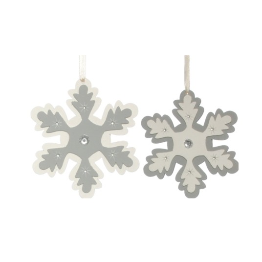 BOŻ/ZAWIESZKA DEKORACYJNA ŚNIEŻYNKA śr.12cm -zdjęcie numer 1