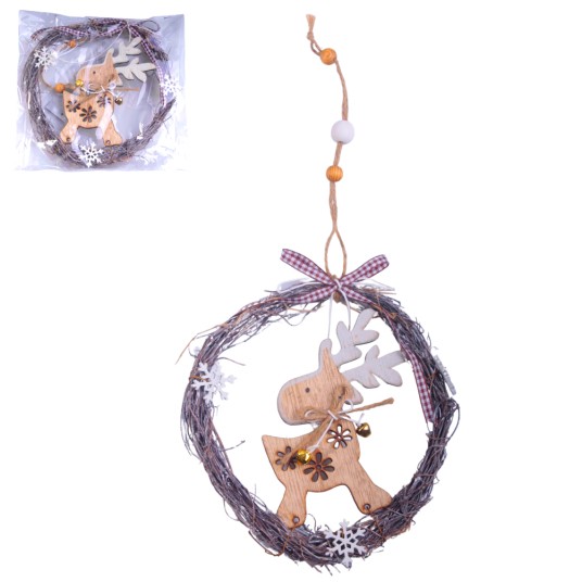 BOŻ/ZAWIESZKA RENIFER 20x17,5cm CB20953 (144/24) -zdjęcie numer 1