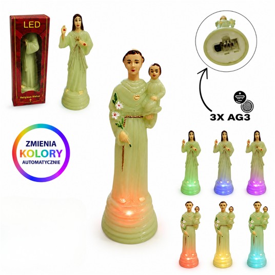 DEK/FIGURKA ŚWIĘTA FLUORESCENC. na BATERIE (500) -zdjęcie numer 1