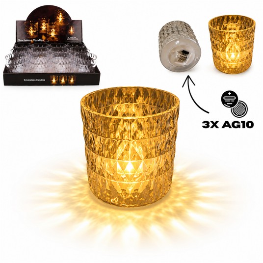 DEK/KOMINEK LED na BATERIE AG10 wys.7cm. (12/480) -zdjęcie numer 1