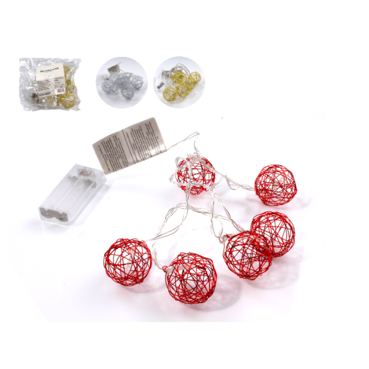 DEK/LAMPKI KULKI DRUCIANE led Kpl.6szt. -zdjęcie numer 1