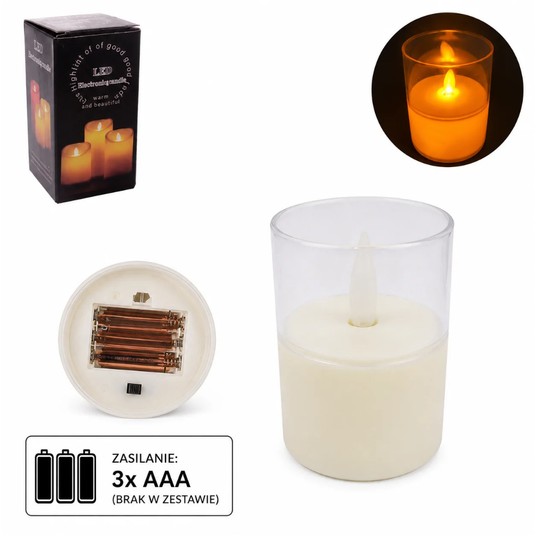DEK/ŚWIECZKA LED NA BATERIE WYS.10cm (/150) -zdjęcie numer 1
