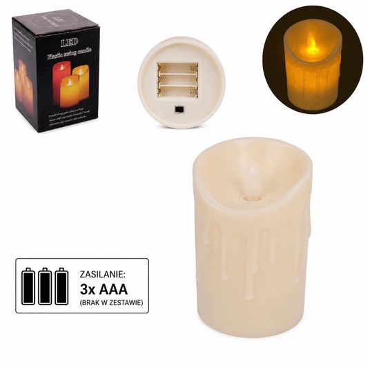 DEK/ŚWIECZKA LED NA BATERIE WYS.10cm (/192) -zdjęcie numer 1
