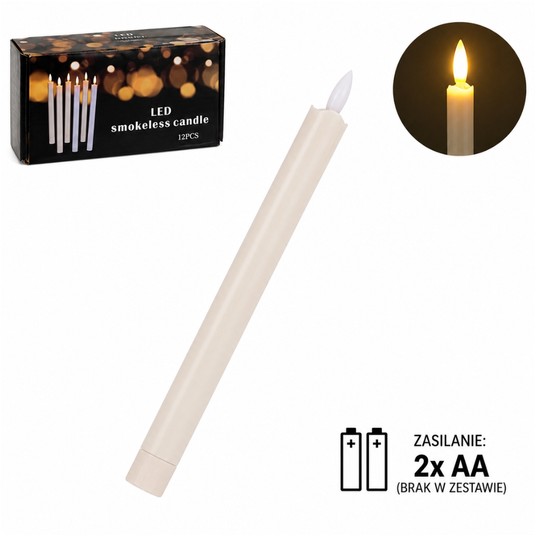 DEK/ŚWIECZKA LED NA BATERIE WYS.26cm (12/480) -zdjęcie numer 1