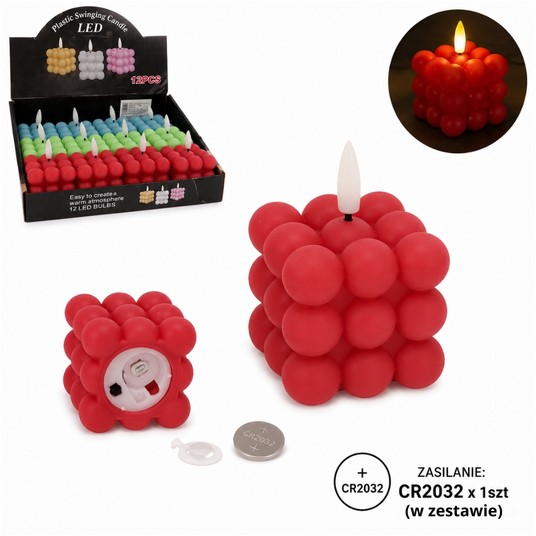 DEK/ŚWIECZKA LED NA BATERIE WYS.5,5cm (12/480) -zdjęcie numer 1