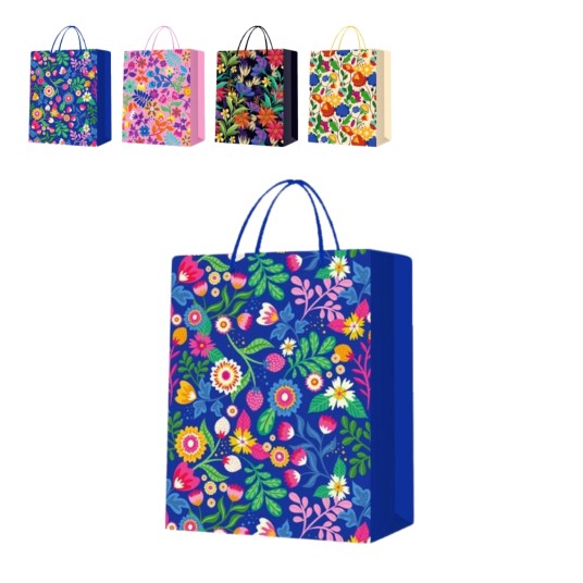 DEK/TOREBKA PREZENTOWA 32x40x10cm KWIATY MIX (12) -zdjęcie numer 1