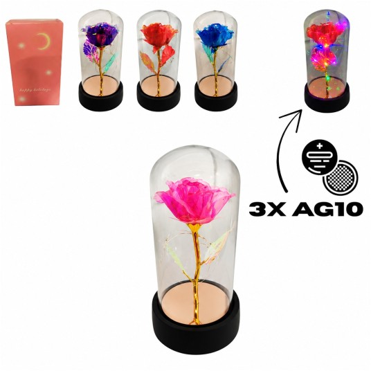 DEK/WIECZNA RÓŻA LED na BATERIE 16cm. (120) -zdjęcie numer 1