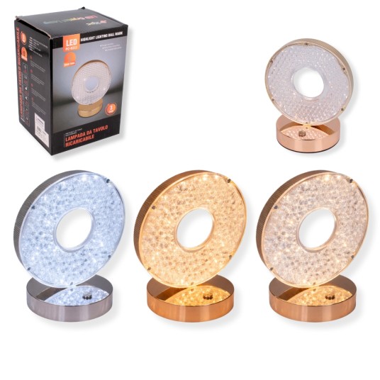 ELE/LAMPA DEKOR. KRYSZTAŁ LED USB KOŁO (1/40) -zdjęcie numer 1