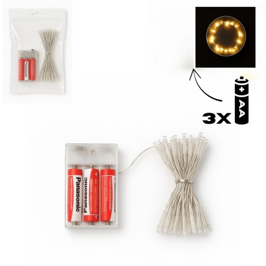 ELE/LAMPKI 100 LED na BATERIE BIAŁA CIEPŁA (150) -zdjęcie numer 1