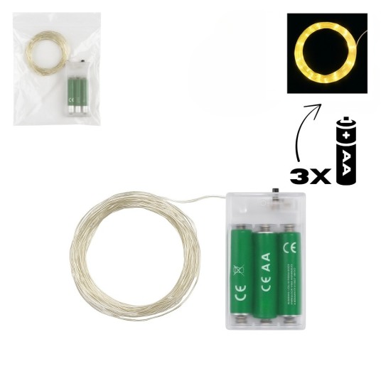 ELE/LAMPKI 100LED DRUCIK na BATERIE B.CIEPŁA (500) -zdjęcie numer 1