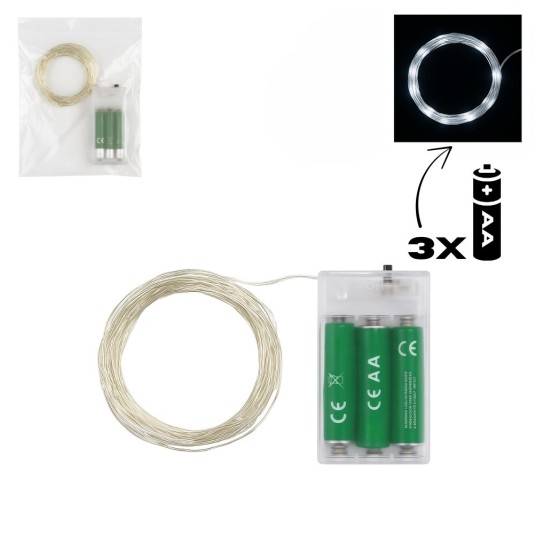 ELE/LAMPKI 100LED DRUCIK na BATERIE B.ZIMNA (500) -zdjęcie numer 1