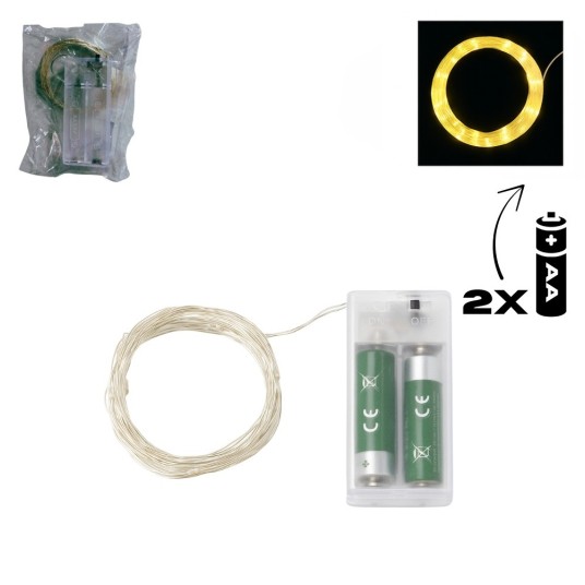 ELE/LAMPKI 50 LED DRUCIK na BATERIE B.CIEPŁA (500) -zdjęcie numer 1