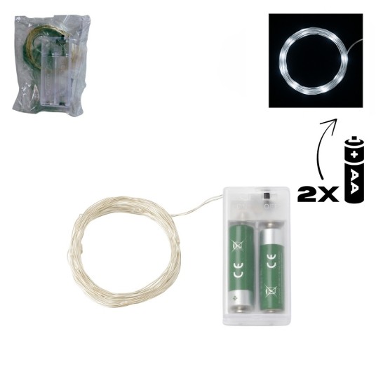 ELE/LAMPKI 50 LED DRUCIK na BATERIE B.ZIMNA (500) -zdjęcie numer 1