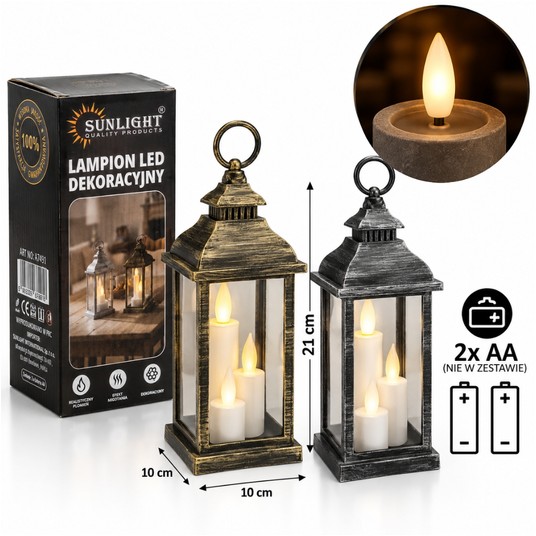 ELE/LATARNIA LED NA BATERIE 2xLR6 21cm. (36) -zdjęcie numer 1