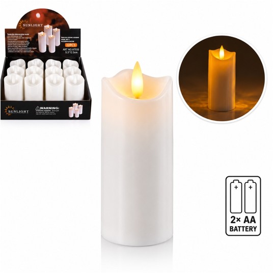 ELE/ŚWIECA LED na BATERIE PROSTA 12,5cm (12/192) -zdjęcie numer 1