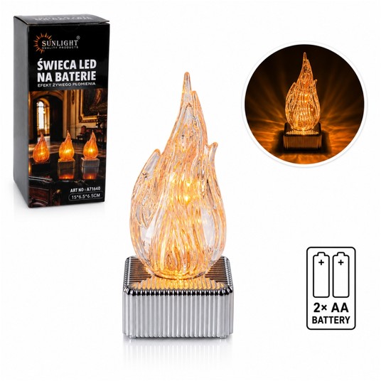 ELE/ŚWIECZKA LED BATERIE 15cm ŻYWY PŁOMIEŃ (1/144) -zdjęcie numer 1