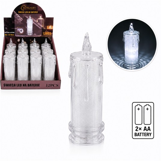 ELE/ŚWIECZKA LED BATERIE 18cm BROTAK B.C (12/144) -zdjęcie numer 1