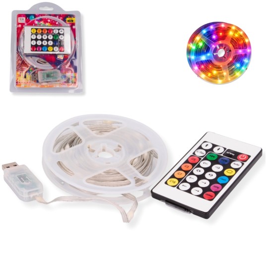 ELE/TAŚAMA LED USB MULITKOL. Z PILOTEM 5m. (1/100) -zdjęcie numer 1