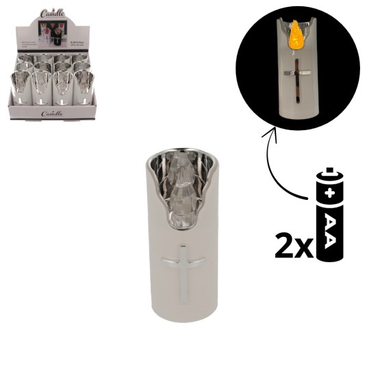 ELE/ZNICZ LED BIAŁY 5.5x12.5cm. na BATERIE(12/360) -zdjęcie numer 1