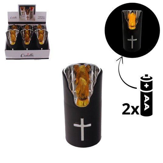 ELE/ZNICZ LED CZARNY 7.5x15cm. na BATERIE (6/144) -zdjęcie numer 1