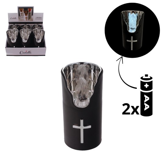 ELE/ZNICZ LED CZARNY 7.5x15cm. na BATERIE (6/144) -zdjęcie numer 1