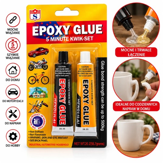 KLE/KLEJ, TAŚMA 2 SKŁAD. "EPOXY GLUE" (24/288) -zdjęcie numer 1