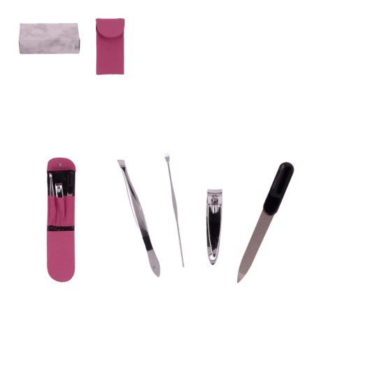 KOS/MANICURE Kpl.4 ele. w ETUI RÓŻ (30/150) -zdjęcie numer 1