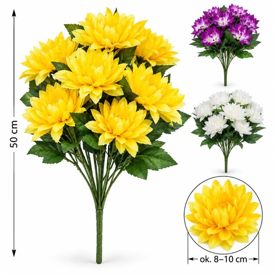 KWI/KWIATY CHRYZANTEM. BUKIET12 Kwia. 10cm. (352) -zdjęcie numer 1