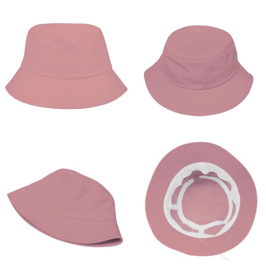 ODZ/KAPELUSZ, BUCKET HAT KOLOR RÓŻOWY (20/600) -zdjęcie numer 2