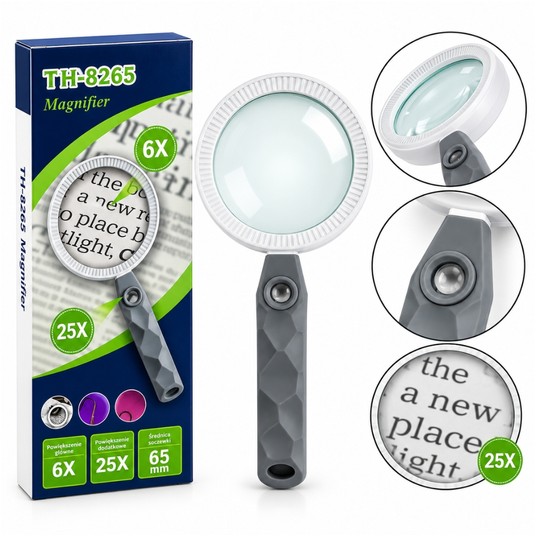 OPT/LUPA, SZKŁO POWIĘKSZ. 65mm. TH-8265 (20/160) -zdjęcie numer 1