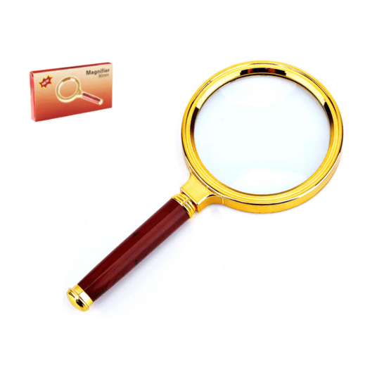 OPT/LUPA ZŁOTA + DREWNO MAGNIFIER śr.90mm (30/120) -zdjęcie numer 1