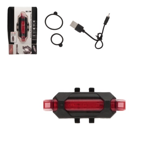 ROW/LAMPA ROWEROWA 5 LED TYŁ na USB CZERW (240) -zdjęcie numer 1