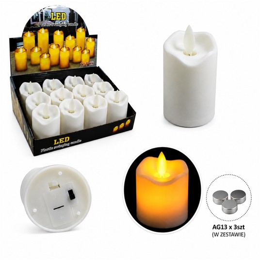Świecz LED na baterie " Tańczący płomień" wys.7cm. -zdjęcie numer 1