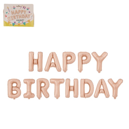ZAB/BALON NAPIS "HAPPY BIRTHDAY" ROSE GOLD (1/500) -zdjęcie numer 1