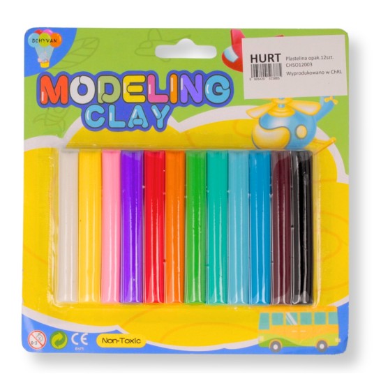ZAB/MODELINA, PLASTELINA BLIS 12szt. 7cm.(24/240) -zdjęcie numer 1