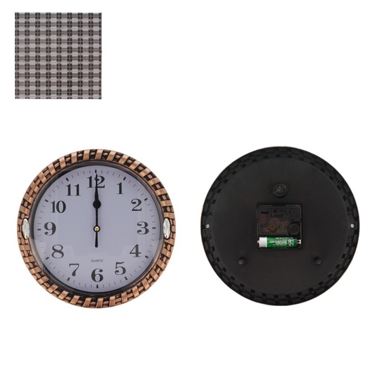 ZEGAR ŚCIENNY OKRĄGŁY RETRO śr.21cm. (60) -zdjęcie numer 1
