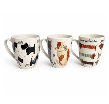 AGD/KUBEK CERAMICZNY WZÓR PSY/KOTY 260ml (12/72)