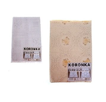 AGD/OBRUS KORONKOWY Z FOLI PCV Wym.80x137cm.*BR*